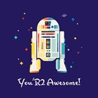 Complimentkaart Starw Wars R2D2